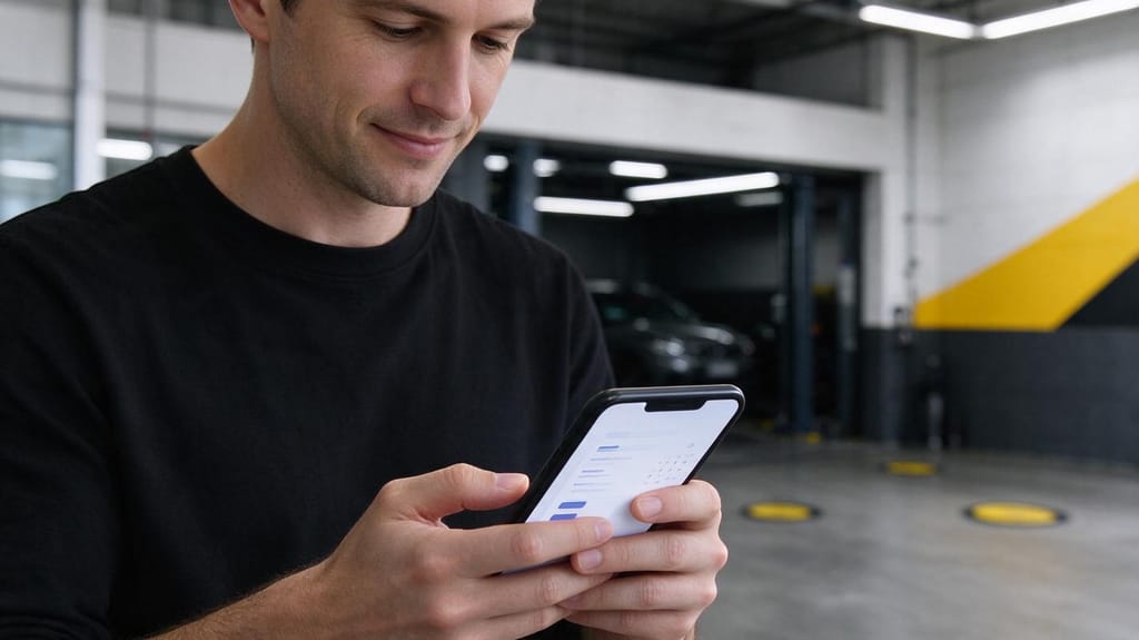Customer booking a service
